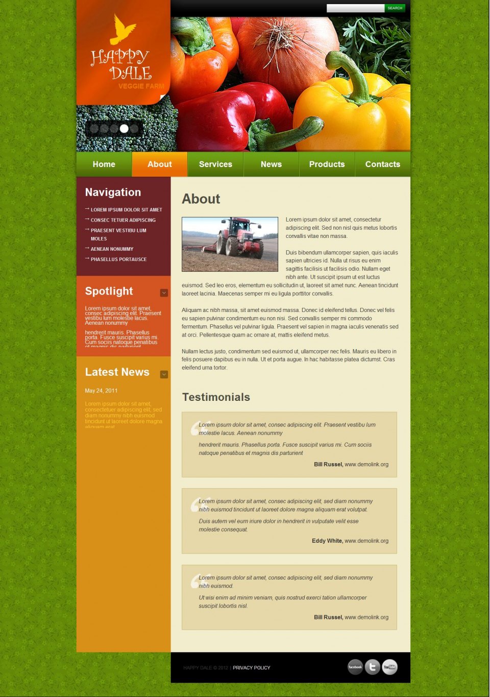农业网页设计