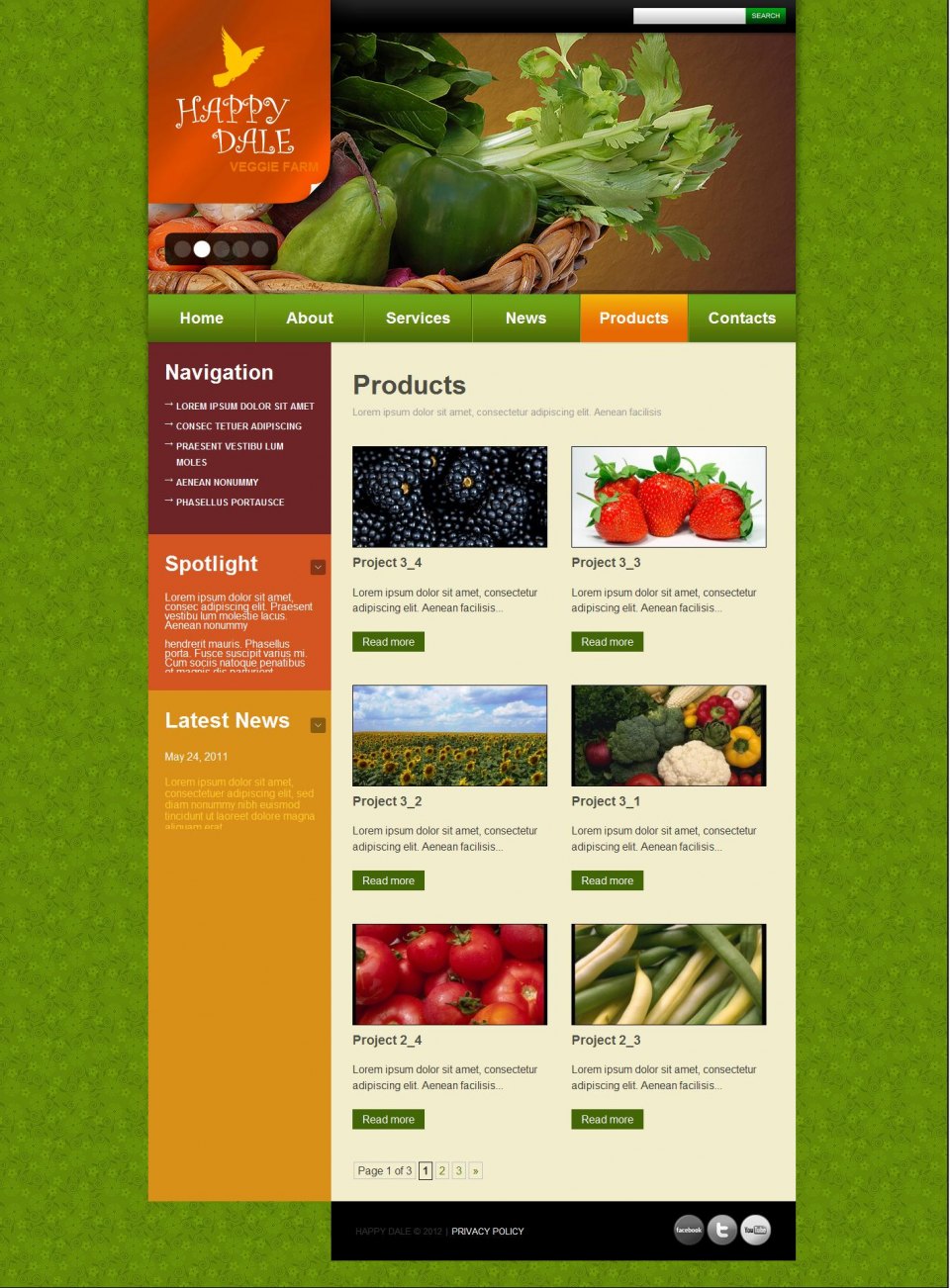农业网页设计